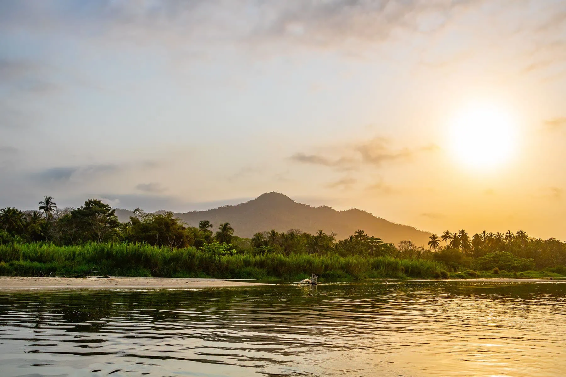 vacker solnedgång i Colombia