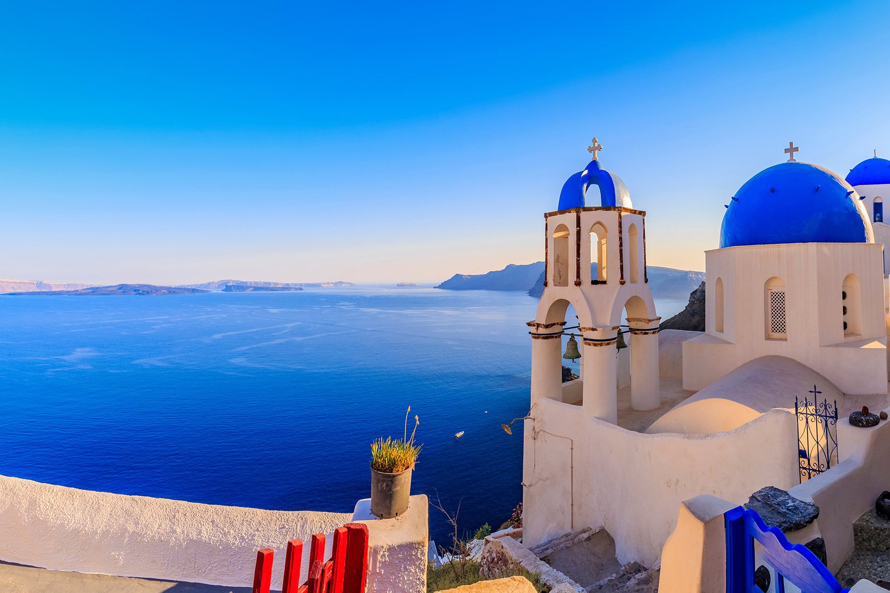 vacker utsikt över grekiska hustak