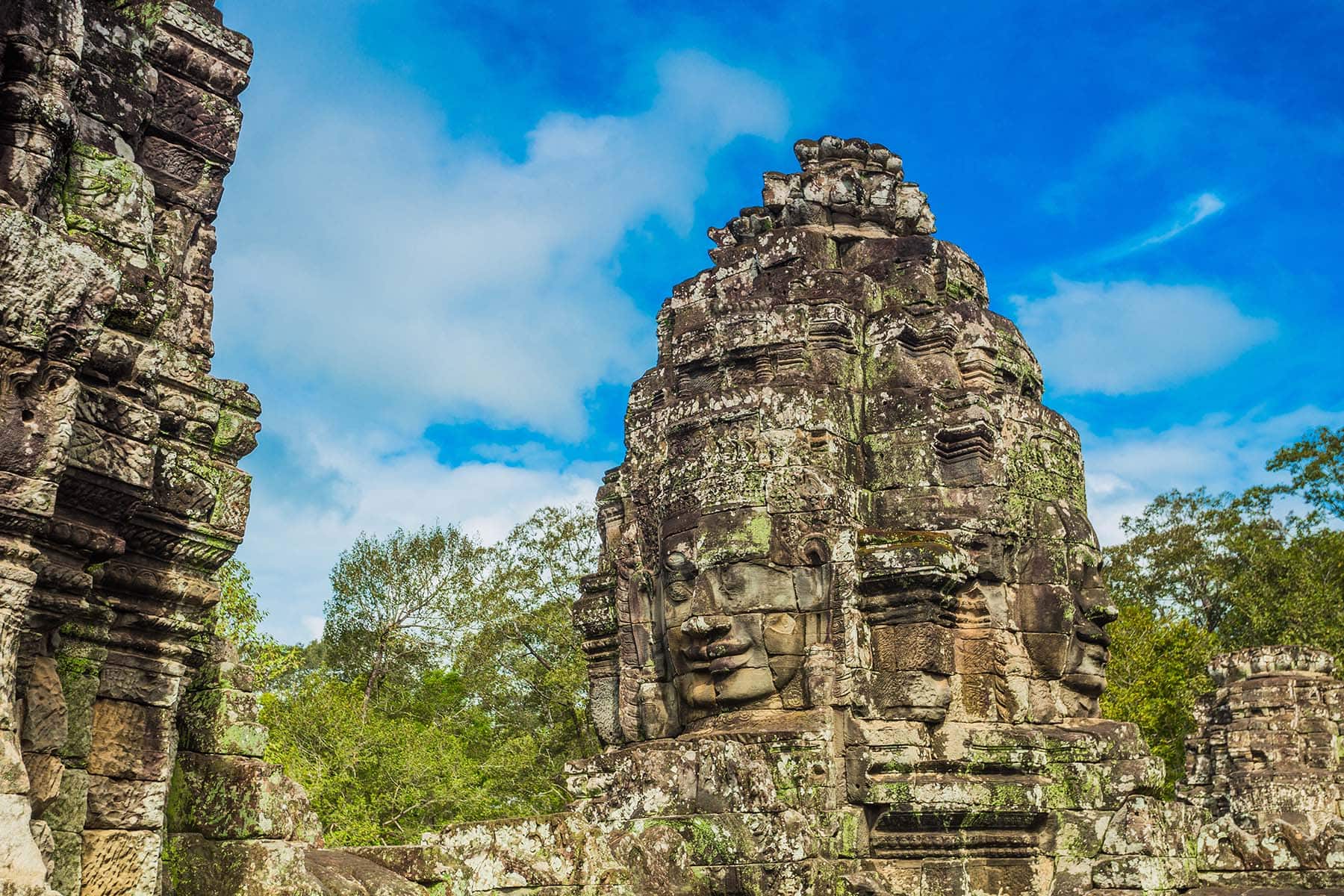 ett tempel i Angkor Wat i Kambodja