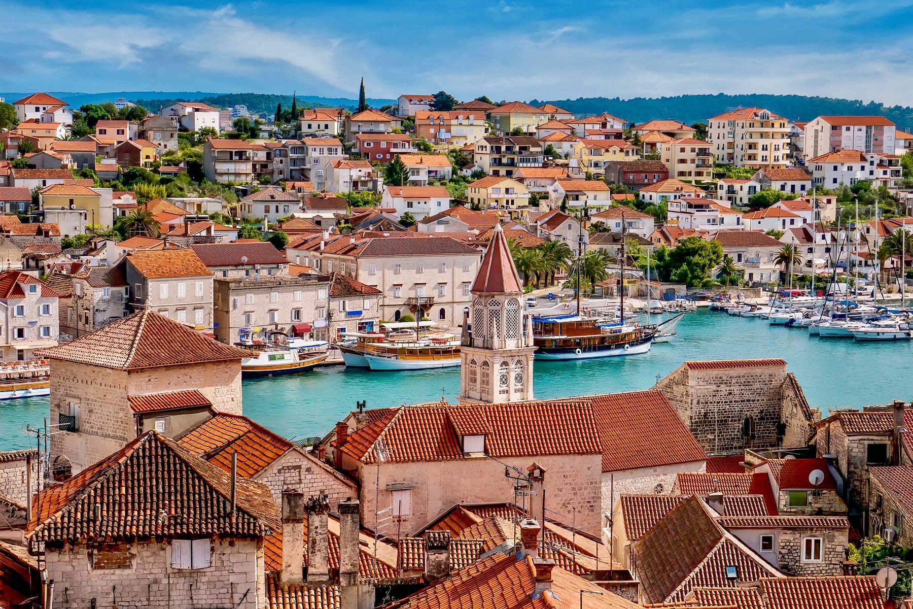 en stadsbild från ovan