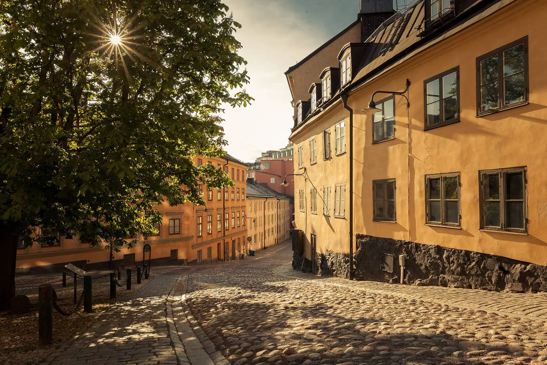 En gränd i Gamla stan i Stockholm, Sverige