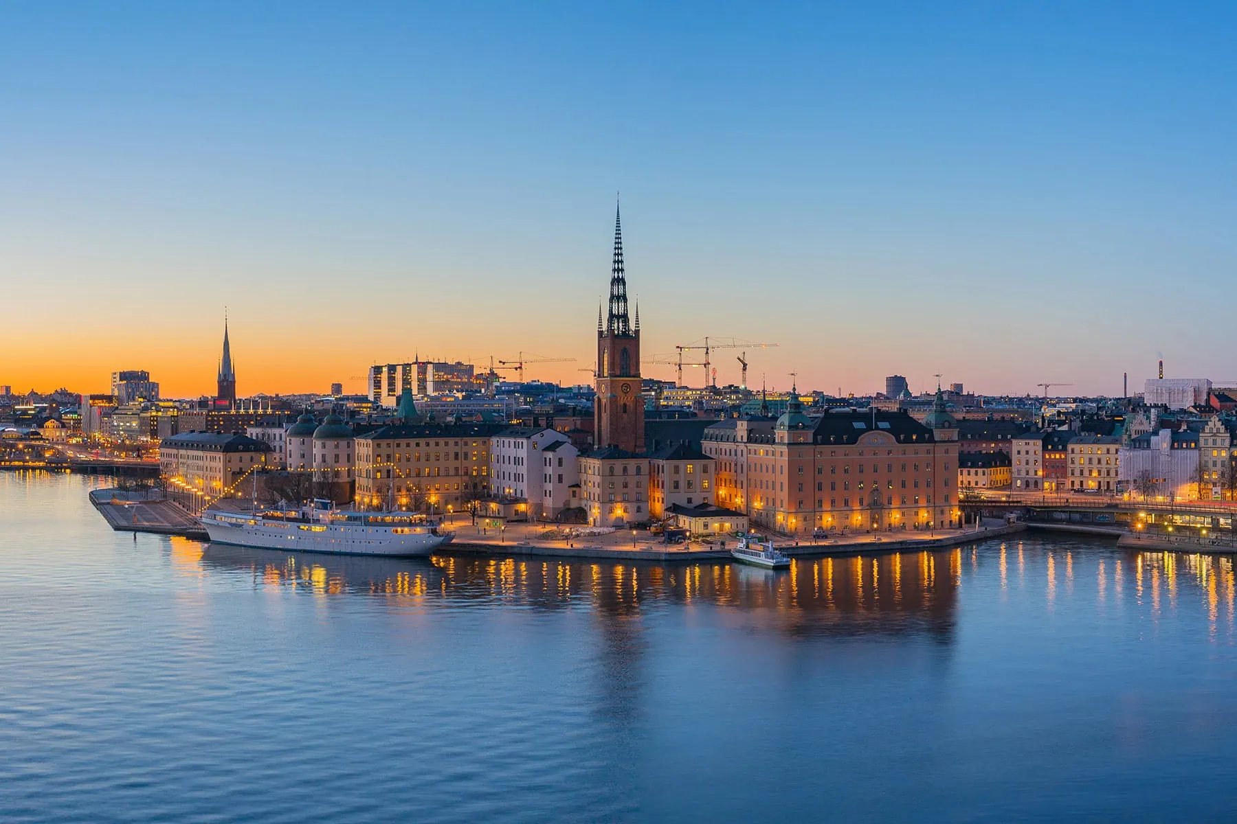 stadshuset i Stockholm, Sverige sätt från ovan